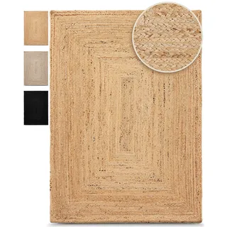 carpetfine Nele Juteteppich 40 x 60 cm Beige