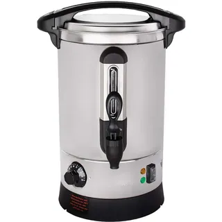 Beeketal 'BGWK5' Gastro Glühweinkocher 5 Liter Volumen mit Füllstandskala, Anit-Tropf Zapfhahn und stufenlos regelbarem Thermostat (30-110 °C), Profi Edelstahl Wasserkocher mit 1500 Watt Leistung