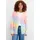 Strickjacke Oversize-Passform Multicolour-Optik offene Form blau bunt gelb lila rosa L 44/46