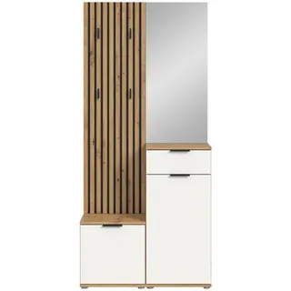 HBZ Simple Schuhbank 88x195x35 cm weiß