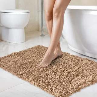 Emma Barclay 2-teiliges Badezimmermatten-Set aus 100% Baumwolle mit Schlaufen-Drehung, Kaffeebraun, Einheitsgröße