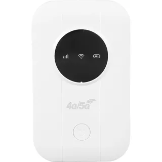 Mobiler Router 5G, Tragbarer 4G/5G LTE Router mit SIM-Kartensteckplatz WLAN Hotspot Modem 300 Mbit/s mit 2100mAh für Büro Reisen bis zu 10 Geräte