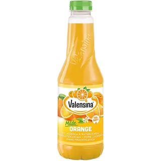 Valensina mildes Frühstück Orange, 6 x 1l, 100% Saft, Orangensaft ohne Zuckerzusatz