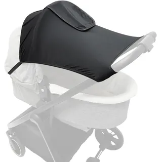 FEMONGY sonnensegel kinderwagen uv schutz 50+ kinderwagen sonnensegel - sonnenschutz kinderwagen, sonnenschutz für kinderwagen, sonnensegel buggy mit Sichtfenster, Einfache Montage, Schwarz