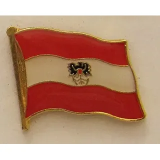 Österreich mit Adler Wappen Pin Anstecker Flagge Flaggenpin Fahne Fahnenpin Button Clip