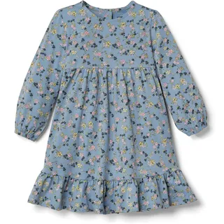 Tchibo - Baby-Jerseykleid - Gr. 98/104 - hellblau/geblümt