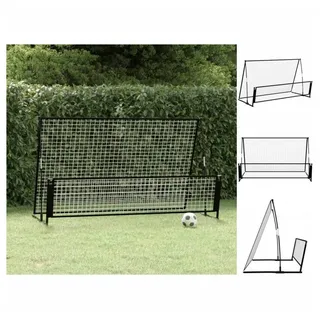 vidaXL 2-in-1 Rebounder und Fußballtor 202x104x120 cm Stahl