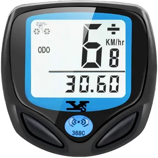 DINOKA LCD Fahrradcomputer Digital, Drahtlos & Wasserdicht, Weiß, 22 Funktionen, Automatische Speicherung, Multi-Funktions Displays, Kabelloses & Leichtes Gehäuse, Einfache Installation