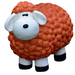 Geschenkestadl Gartenfigur XL Schafe in verschiedenen Farben Gartenfigur orange