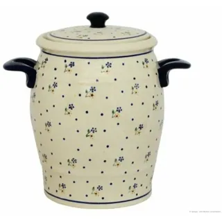 BUNZLAUER KERAMIK Original Bunzlauer Keramik Rumtopf 4,2 Liter Mehrzwecktopf Keramiktopf Einlegetopf (Dekor 111)