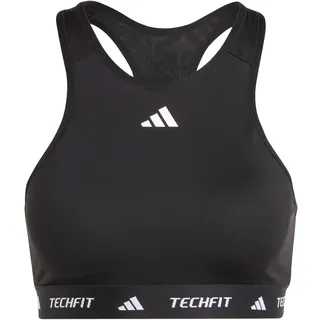 adidas Techfit Medium Support High Neck Sport-bh Mittlerer Halt - black XXS C-D