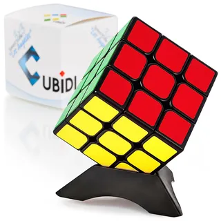 Cubidi CUBIDI® Zauberwürfel 3x3 Klassisch - Typ Los Angeles. Speed Cube 3x3 mit optimierten Dreheigenschaften. Hochwertiger Magic Cube für Anfänger und Fortgeschrittene