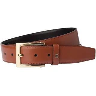 Aigner Gürtel Basic mit S-Schließe gold 126445,cognac-90 cm - 90
