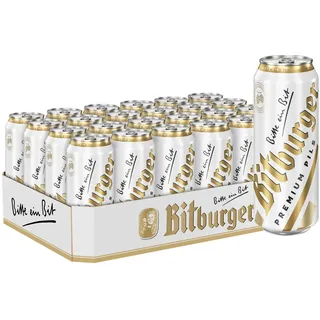 Bitburger Premium Pils - Dosen-Bier (24x 0,5l) - Leichter, Feinherber Pilsgenuss - Intensives Hopfenaroma - Nach Deutschem Reinheitsgebot gebraut