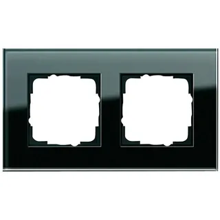 Gira Abdeckrahmen 2f. sw-glas Esprit Glas Schwarz