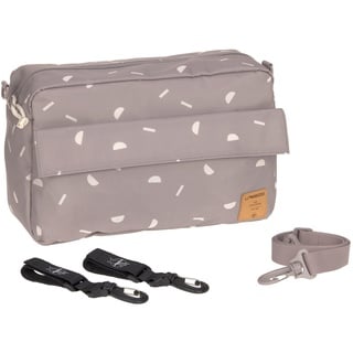 Lässig Baby Kinderwagenorganizer Umhängetasche Kinderwagentasche inkl. Kinderwagenbefestigung/Casual Buggy Organizer Bag Blocks taupe