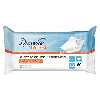 Duchesse MED Feuchttücher 1-lagig weiß, 50 Tücher