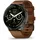 45 mm Schwarz/Schiefergrau Leder Armband Dunkelbraun