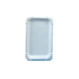Papstar Teller Pappe eckig 10 cm x 16 cm 25 St. Weiß