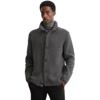 Marc O'Polo Cardigan MARC O'POLO "aus Bio-Baumwoll-Schurwoll-Mix" Gr. M, grau Herren Strickjacken