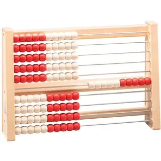 Wissner aktiv lernen - 100 er Rechenrahmen rot/weiss - RE-Wood