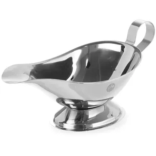 HENDI Sauciere, extra kleine Größe, Poliert, Soßenkanne, Soßenschale, 280ml, 200x100x(H)105mm, Edelstahl