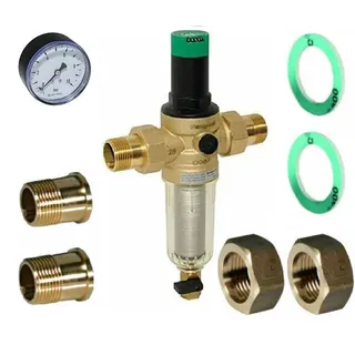 4work&home Braukmann FK06 3/4" Druckminderer + Manometer Resideo Rückspülfilter
