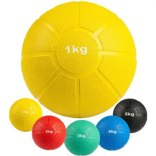 Matchu Sports - Medizinball 1/2/3/4/5 kg Fitnessball Gewichtsball 1,
