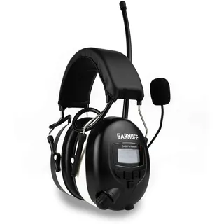EARMUFF Gehörschutz mit DAB+ & FM 31dB Dämmung | Lieblingsradiosender & Musik über Digital Radio & FM Radio hören | elektronischer Ohrenschutz für Erwachsene | Baustellen, Gartenarbeit & Forstbetrieb - M-L