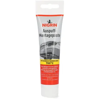 Nigrin Auspuff-Montagepaste, hitzebeständig, geeignet für schnelle Montage von Auspuff-Anlagen, 150 g