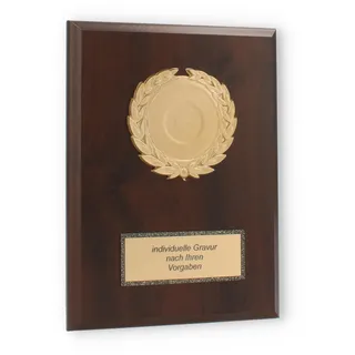 Holztafel Alessia gold 20,4x15,3cm - Helm Trophy