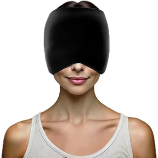 Newgen Medicals 360°-Migräne-Maske zum Kühlen und Wärmen, 1 Gel-Lage, schwarz