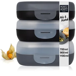 Moritz&Moritz Moritz & Moritz 3x Brotdose mit Fächern – Vesperdose Erwachsene
