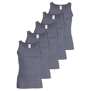 haasis bodywear 5er-Set: Unterhemd in Mittelgrau | Gr.: L