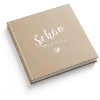 itenga Gästebuch Willkommensbuch Gästebuch Schön DASS du da bist I 21,0 x 21,0 cm, 88 Seiten I ideal als Fotoalbum oder zum Festhalten von Erinnerungen