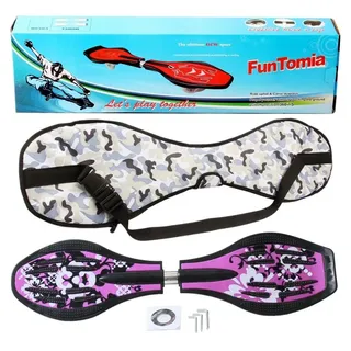 FunTomia Waveboard Waveboard mit Mach1 ABEC-9 Kugellager, LED Rollen & Tragetasche lila