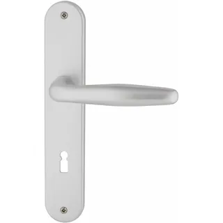 Alpertec BB-Langschildgarnitur Ray II Aluminium F1 silber abgerundet