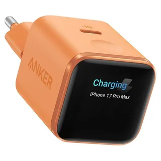 Anker Nano Ladegerät 45W Smart Display Orange