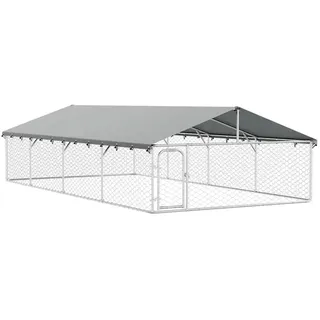 vidaXL Outdoor-Hundezwinger mit Dach 600x300x150 cm