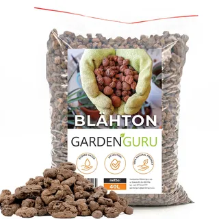 GardenGuru Blähton 40L Pflanzsubstrat für Hydrokultur Pflanzton Körnung 8-16mm Tongranualt