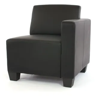 Modular Sofa Lyon, Seitenteil rechts, Kunstleder schwarz