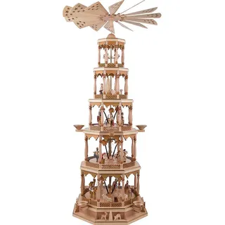 Erzgebirgische Volkskunst Richard Glässer GmbH Glässer Erzgebirge Pyramide Christi Geburt natur Spielwerk 123cm