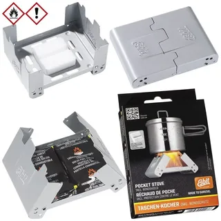 Esbit Taschenkocher mit Windschutz inkl. 2 x 27 g Trockenbrennstoff