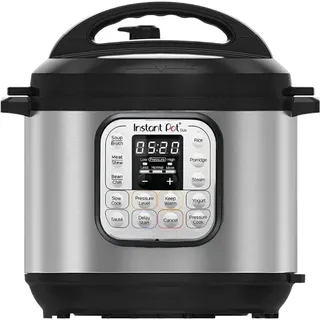 Instant Pot Duo 30 Elektro-Multikocher 3L - Schnellkochtopf, Schongarer, Reiskocher, Sautierpfanne, Joghurtbereiter, Dampfgarer und Speisewärmer, aus Edelstahl, Silver