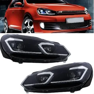 Scheinwerfer H7/LED Klarglas schwarz für VW Golf 6 Bj. 08-13  dyamische Blinker