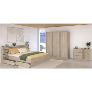 Parisot Schlafzimmer 4-teilig Escale 21 140x200 Japanische-Eiche