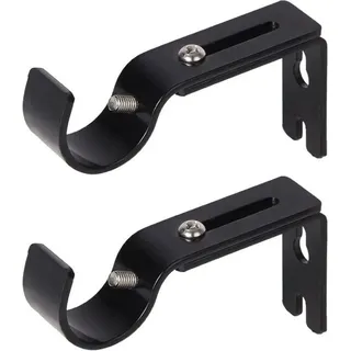 Verstellbare Wandhalterung, 2 Stück Gardinenstangen Halter, Metall Gardinenstange Halterungen Vorhangstange Halterung, Gardinenstangen Wandhalterung