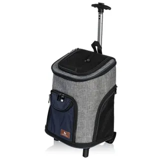 Knuffelwuff Hunderucksack Trolley faltbar 2 in 1 mit Rollen und Griff