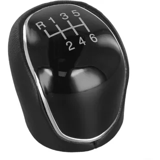 Schwarzer 6-Gang-Schaltknauf für Ford Focus, für Mondeo, C-MAX, S-MAX, Transit, PU-Leder und Kunststoff