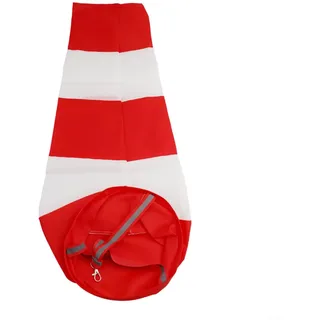ComfyHarbor Windsack zur Windrichtungserkennung, wasserdichtes Oxford-Gewebe, rot und weiß, reflektierendes Design, geeignet für Meteorologie, Landwirtschaft und industrielle Nutzung (60 cm)
